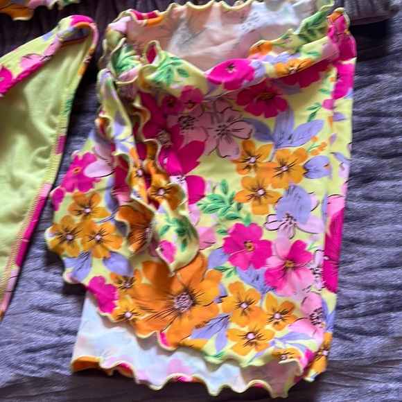 Wild Fable Floral Bikini Set - Pink, Yellow, Orange - Picture 4 of 8